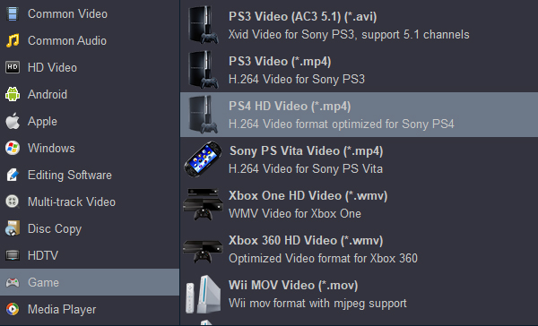 ps4 mkv video codec not showing