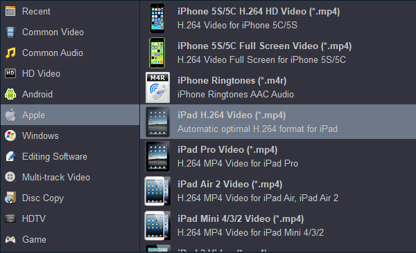 convert movies to ipad format