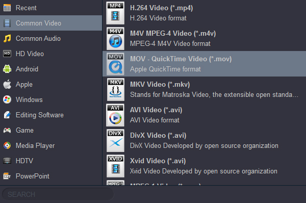 mov video converter to avi