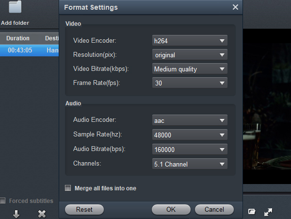 Sony a7S III Video Converter - Settings