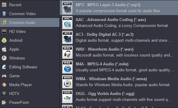 how to convert video files to wav