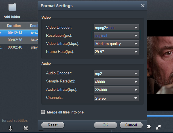 Mac 6K Video Converter - Settings