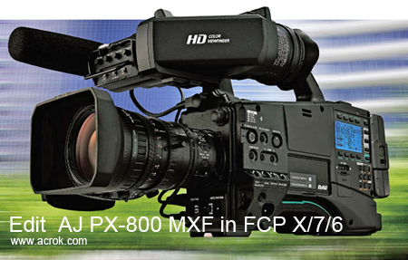 Convert Panasonic AJ-PX800 MXF to FCP X/7/6 ProRes MOV on Mac