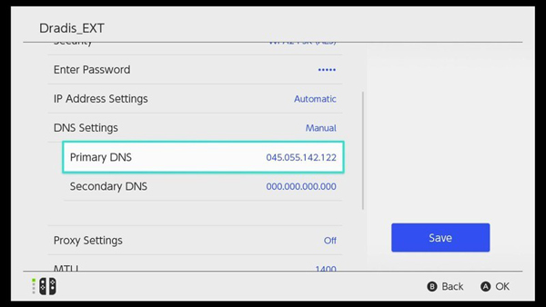 Dns codes for clearance nintendo switch