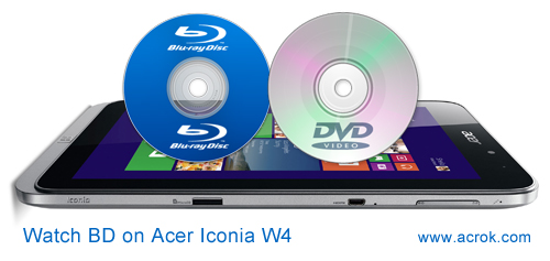 Watch Blu-ray/DVD on Acer Iconia W4