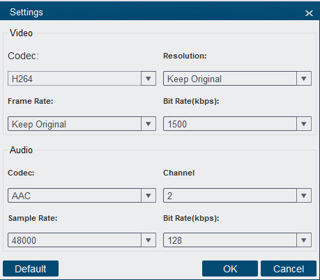 Acrok Media Converter-Settings